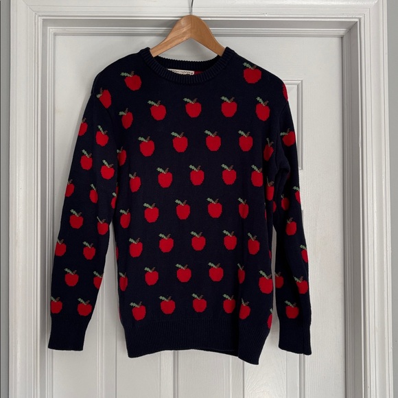 Kiel James Patrick Navy Apple Picking Crewneck Sweater - Picture 4 of 7